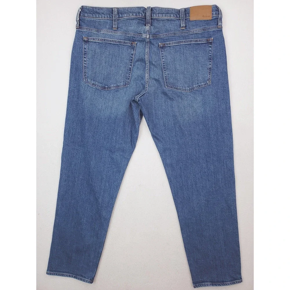Madewell Jeans Mens 40x32* Blue Medium Wash Relaxed Taper Stretch Denim Pants